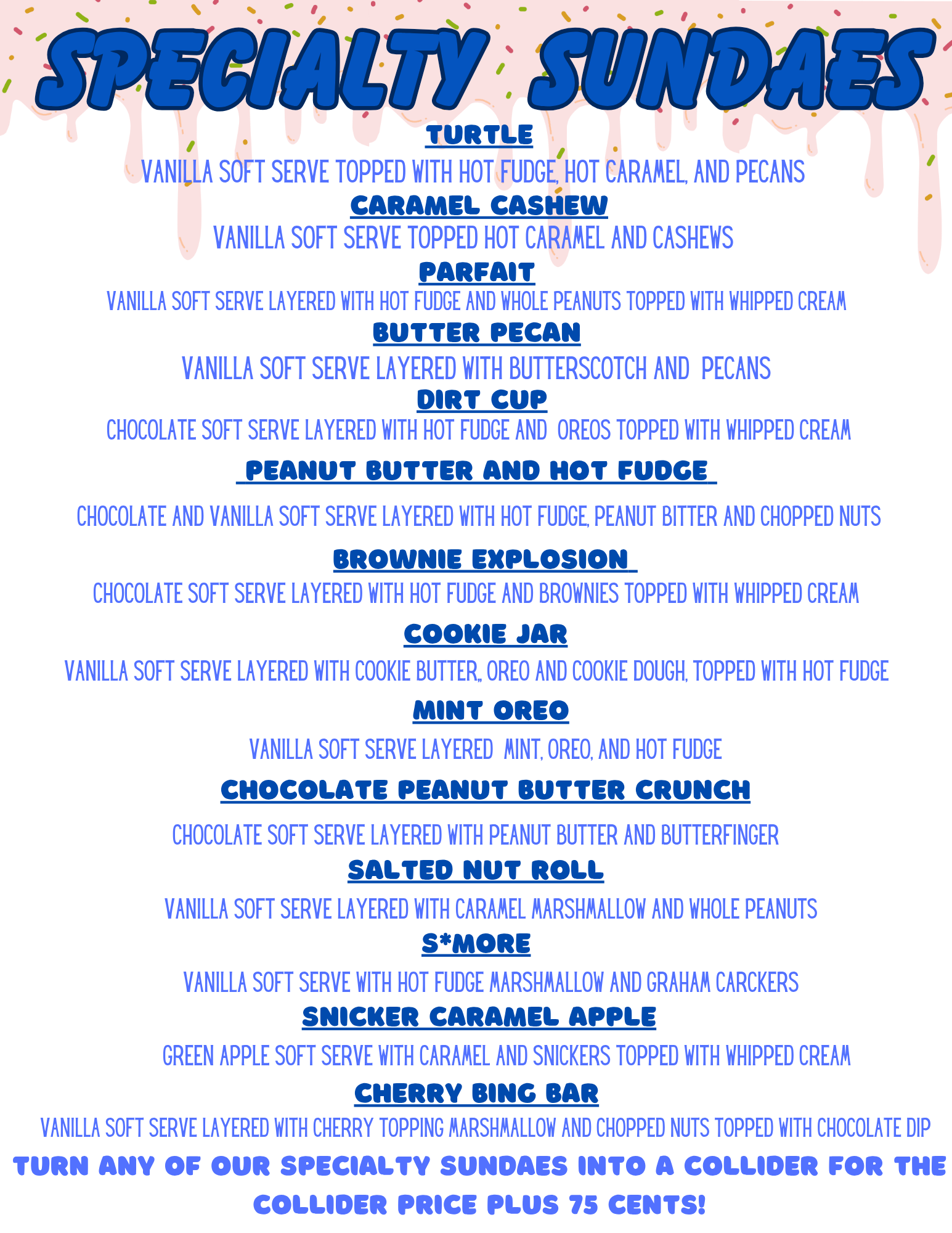 Menu — Mitchell's Zesto